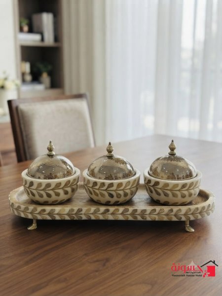 طقم مضايف مع صينية هندي